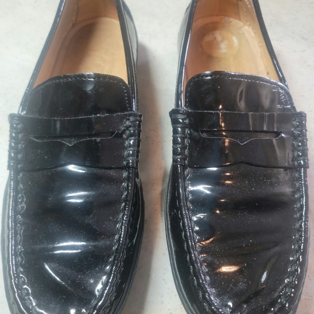 BLACK TODDS WOMENS LOAFERS SZ 10